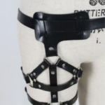 Sexy Women's Leather Harness, Waist To Leg 2