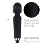 USB Rechargeable Multi Speed G-Spot Magic Wand Vibrator 3