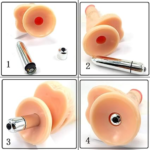 2-in-1 Realistic Dildo with Suction Cup & Bullet Vibrator 2