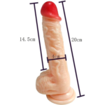 2-in-1 Realistic Dildo with Suction Cup & Bullet Vibrator 3