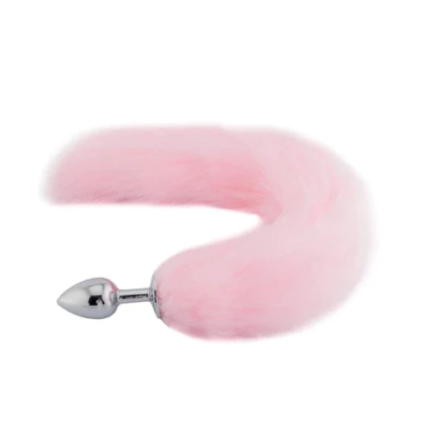 Pink Fox Steel Tail Butt Plug BDSM 1